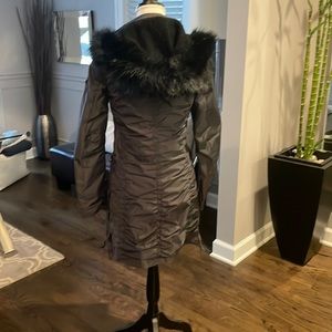 Laundry Gray Shirred Coat SZ XS